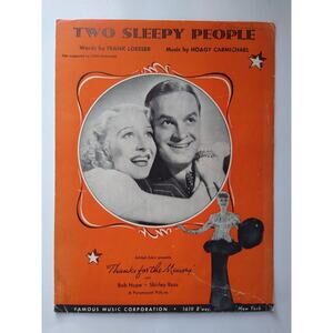 Two Sleepy People Sheet Music from Thanks for the Memory Carmichael Bob Hope